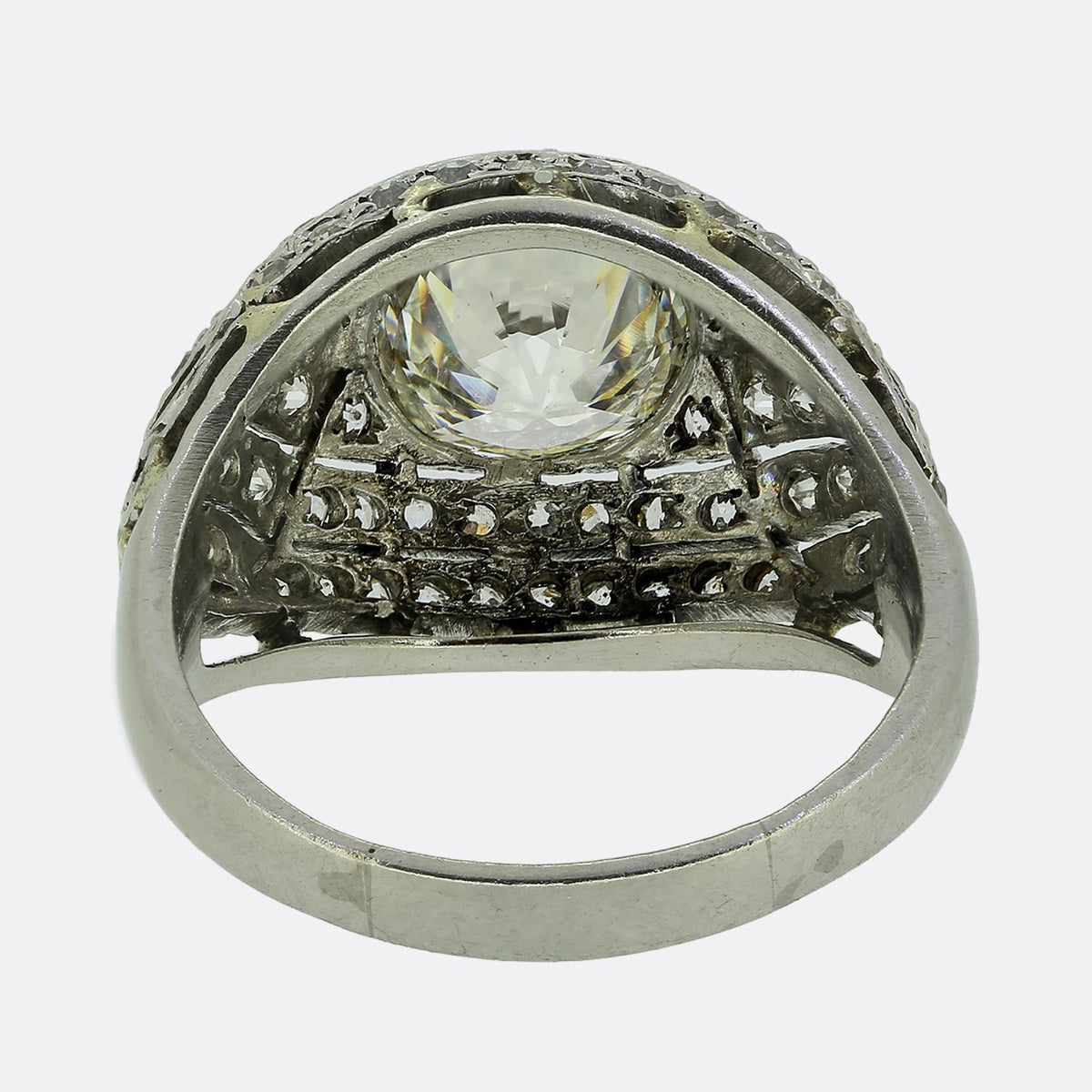 Art Deco 2.00 Carat Diamond Bombe Ring