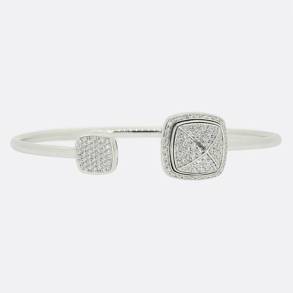 Fred Paris Diamond and Chalcedony Interchangeable Bangle