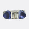 Art Deco Sugarloaf Sapphire and Diamond Ring