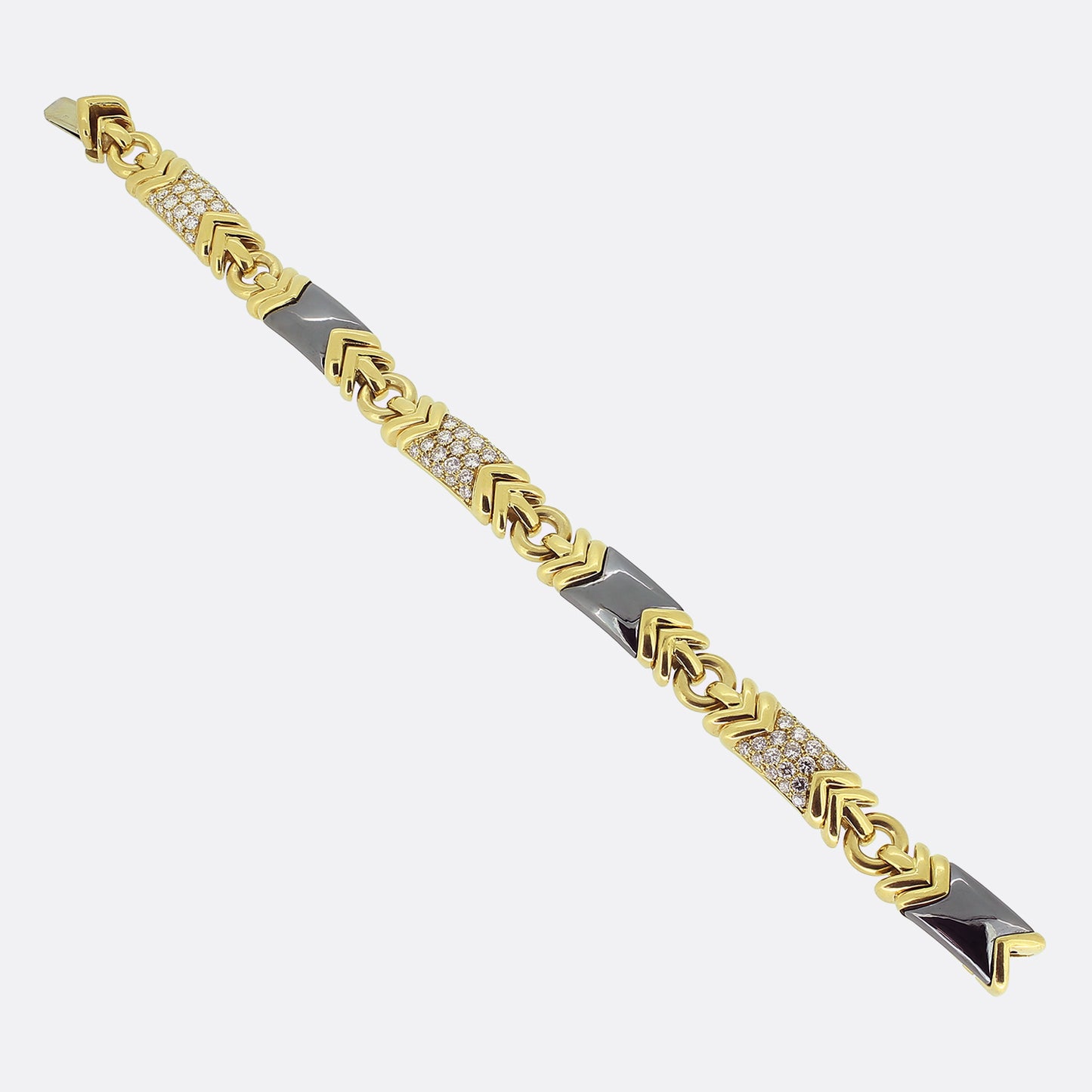 Bvlgari Trika Hematite and Diamond Bracelet