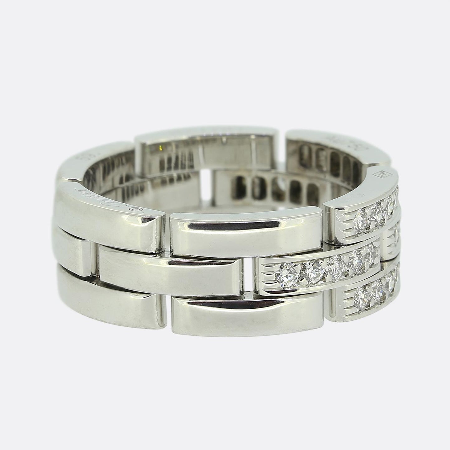 Cartier Diamond Tank Francaise Ring Size R (59)