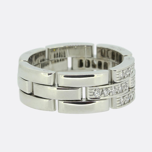 Cartier Diamond Tank Francaise Ring Size R (59)