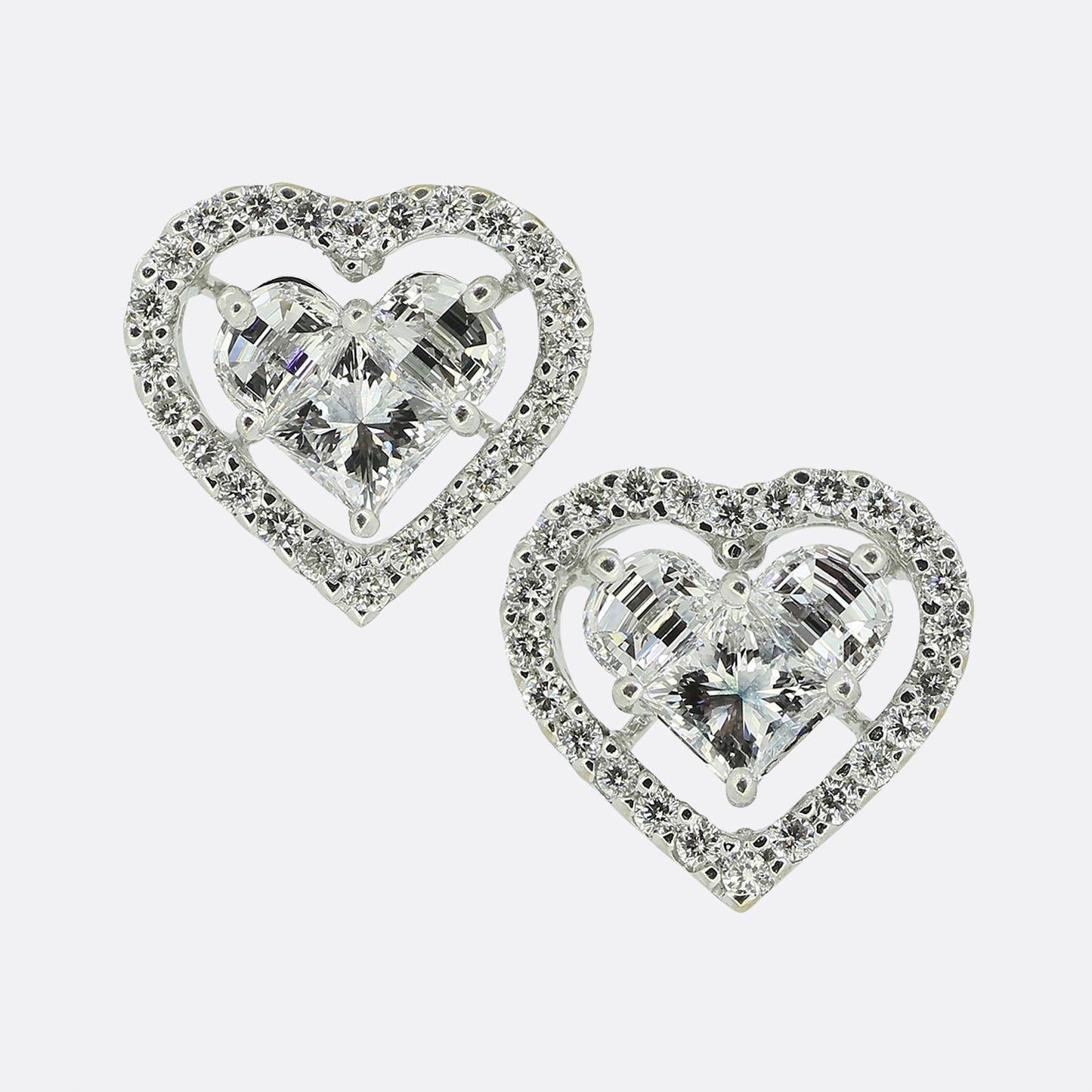 Multi Diamond Cluster Earrings