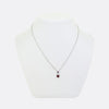 Vintage Ruby Heart Sapphire and Diamond Necklace