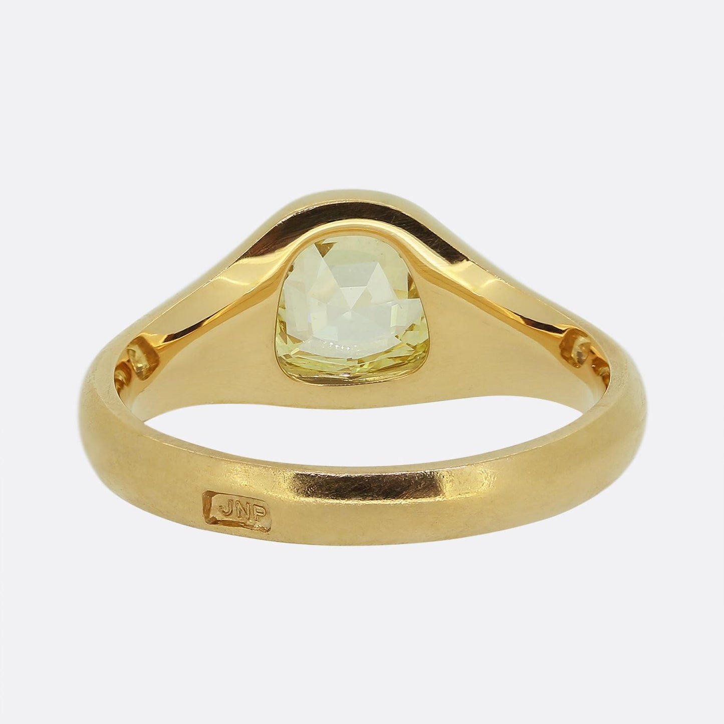 1.57 Fancy Vivid Yellow Trapezoid Diamond Single Stone Ring