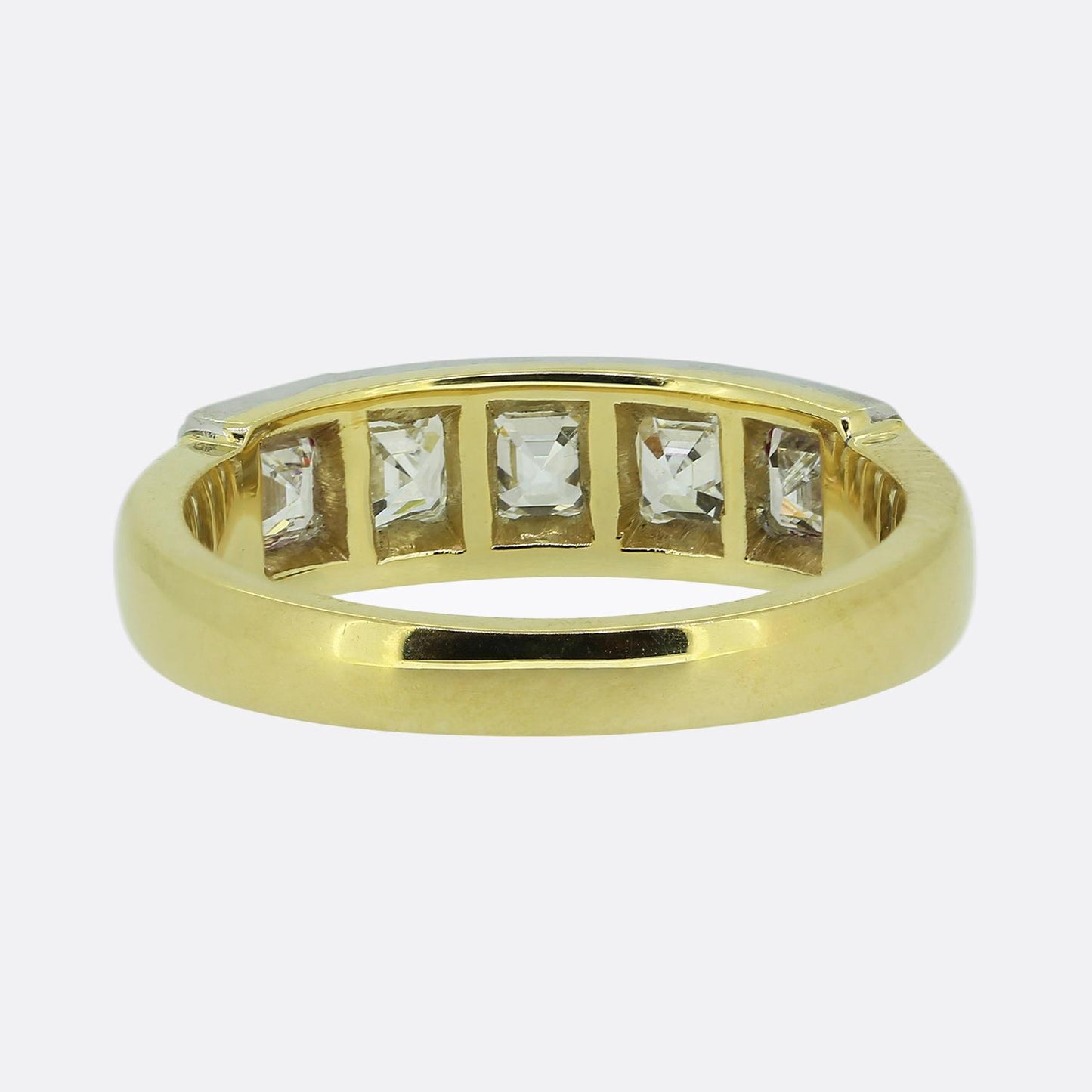 TVJ 1.00 Carat Asscher Cut Diamond Five-Stone Ring