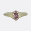 0.92 Carat Hexagonal Natural Fancy Light Pink Diamond Ring