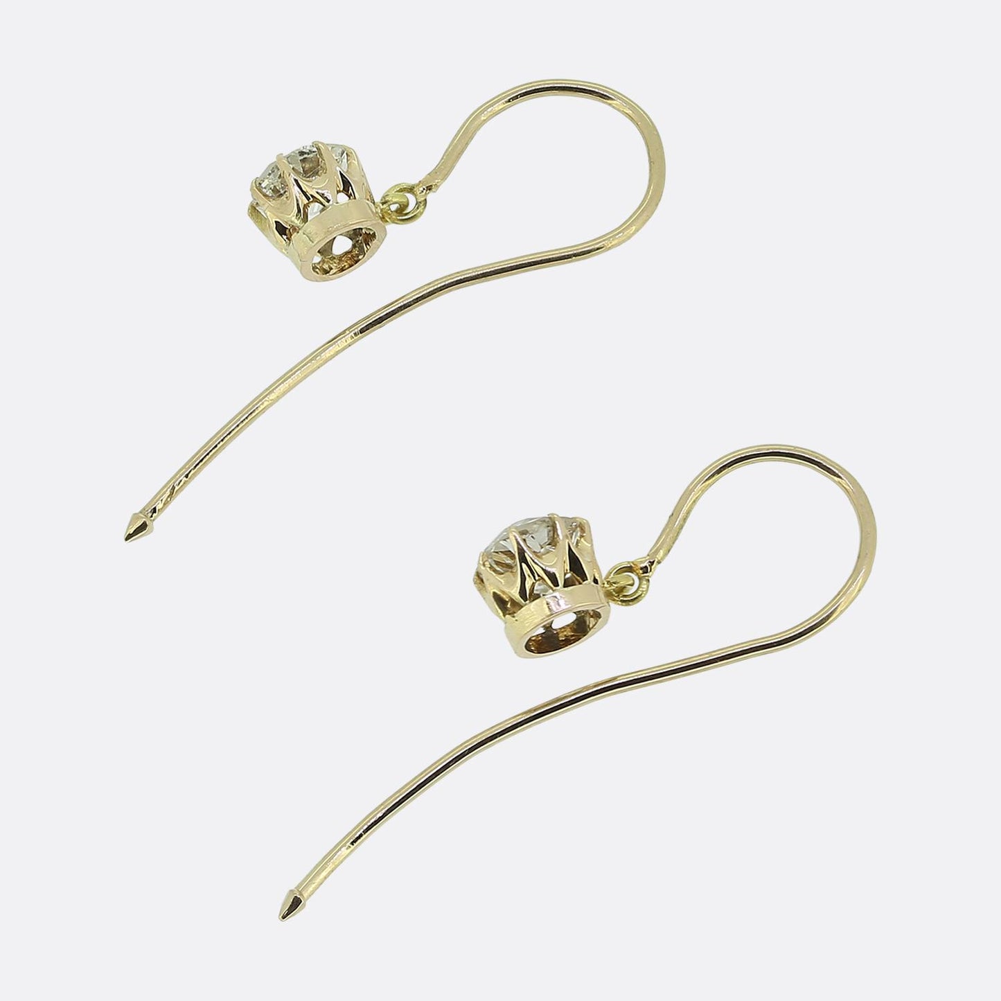 Antique Diamond Drop Earrings