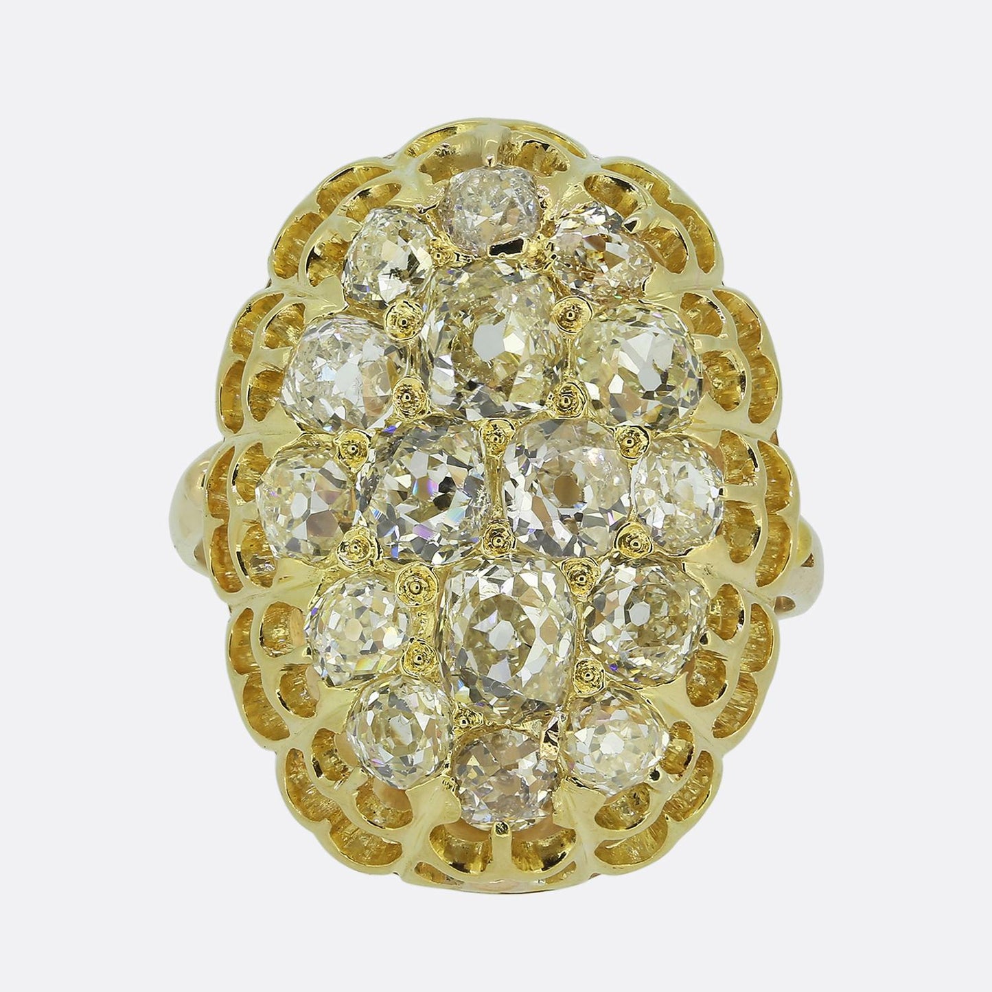 Antique Diamond Cluster Dress Ring