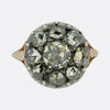 Late Georgian Rose Cut Diamond Cluster Ring