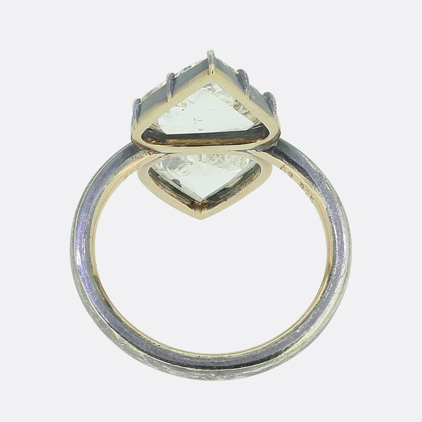Antique Portrait Cut Diamond Two-Stone Ring