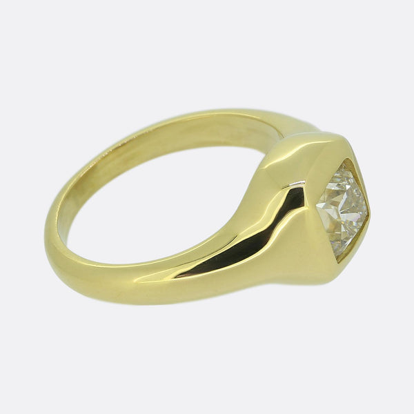 1.60 Carat Peruzzi Cut Diamond Single Stone Ring