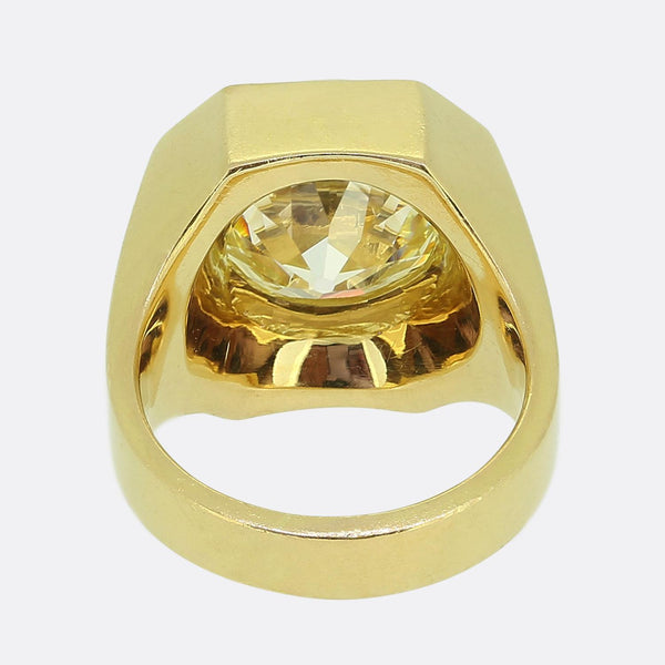 7.00 Carat Old Cut Diamond Single-Stone Ring