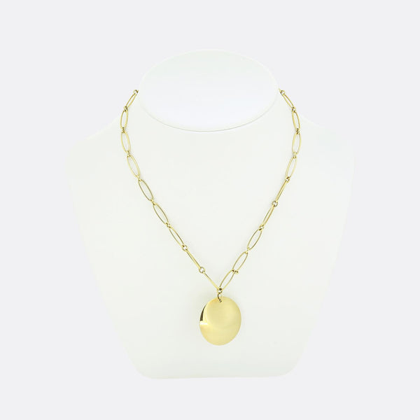 Tiffany & Co. Elsa Peretti Round Pendant Necklace