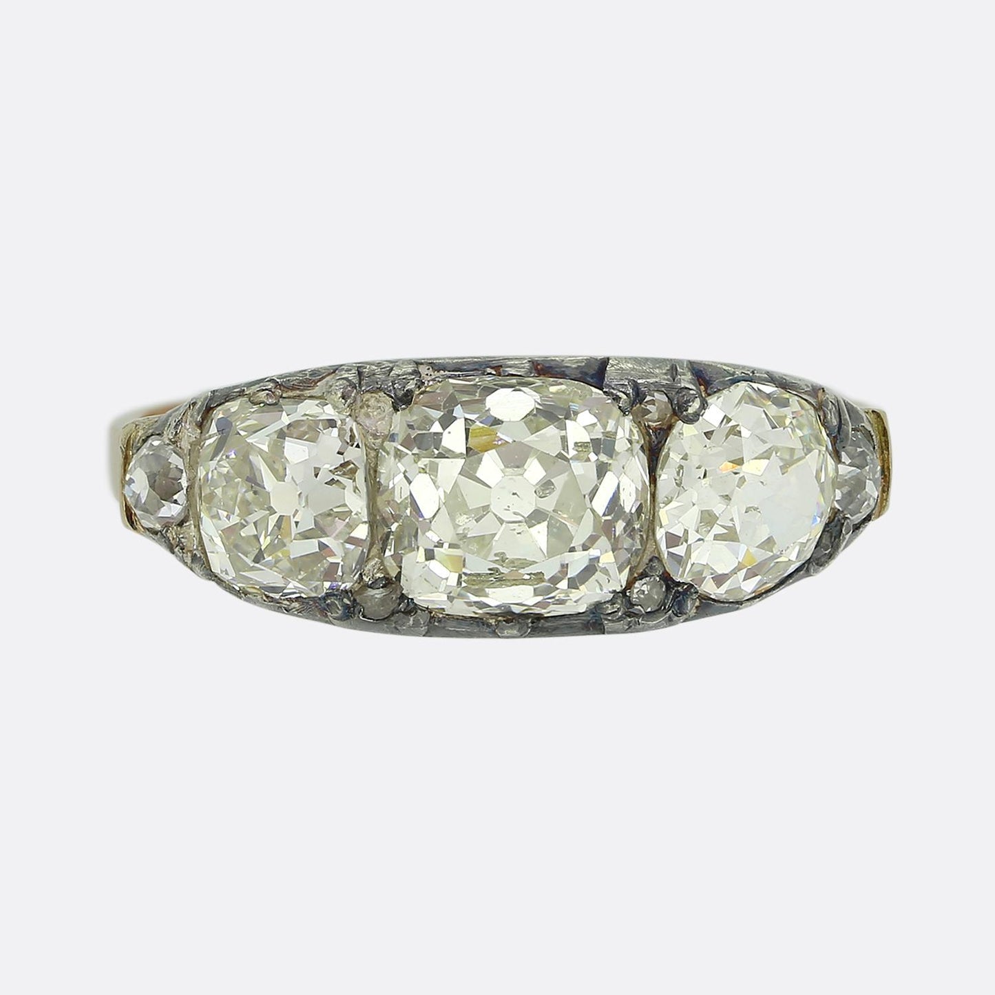 Victorian Old Cut Diamond Three-Stone Ring