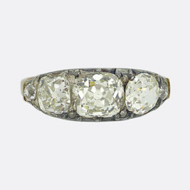 Victorian Old Cut Diamond Three-Stone Ring