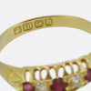 Victorian Ruby and Diamond Five-Stone Ring