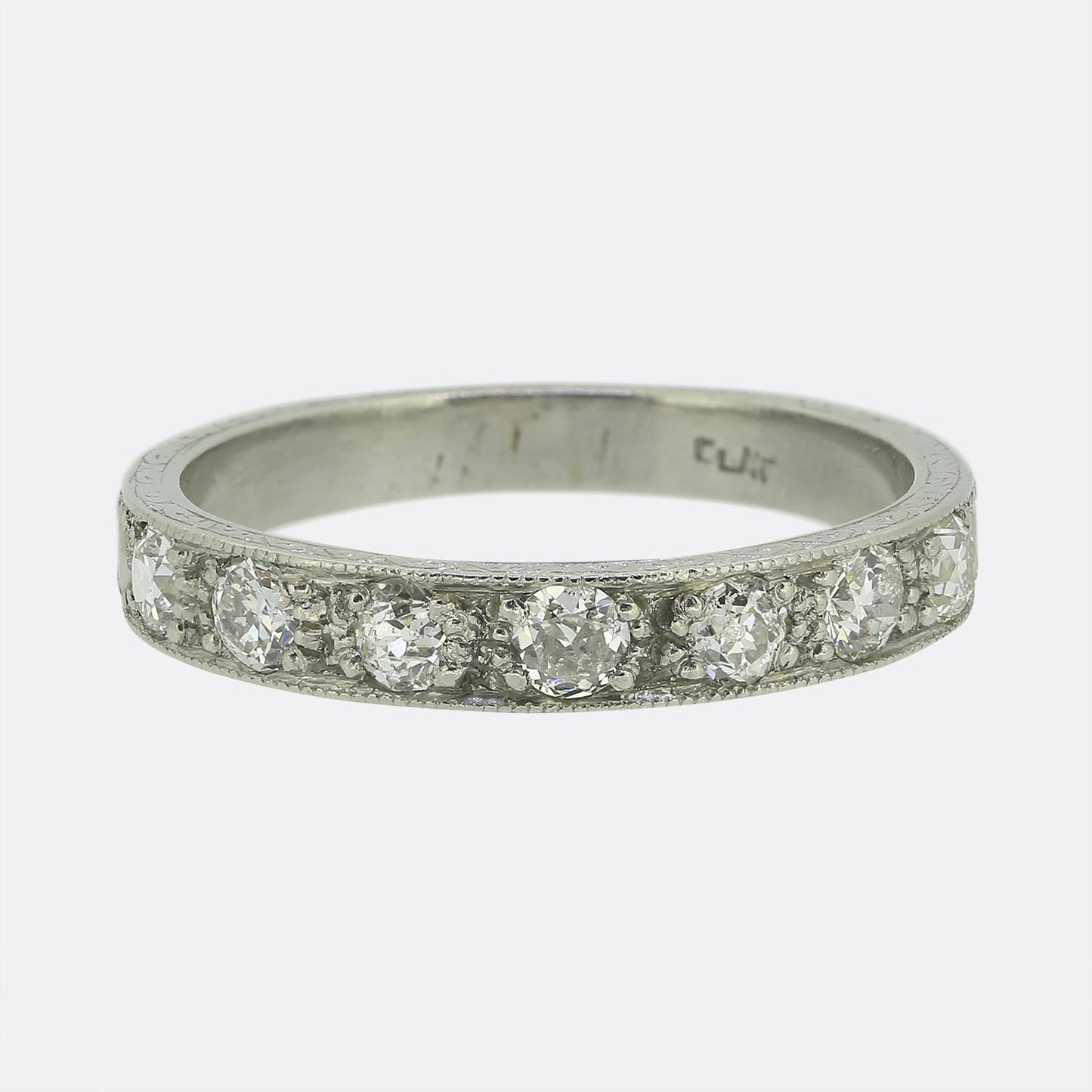 Art Deco 0.84 Carat Diamond Half-Eternity Ring Size P (56.5)