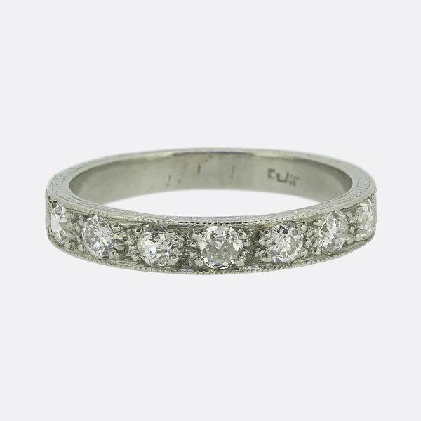 Art Deco 0.84 Carat Diamond Half-Eternity Ring Size P (56.5)
