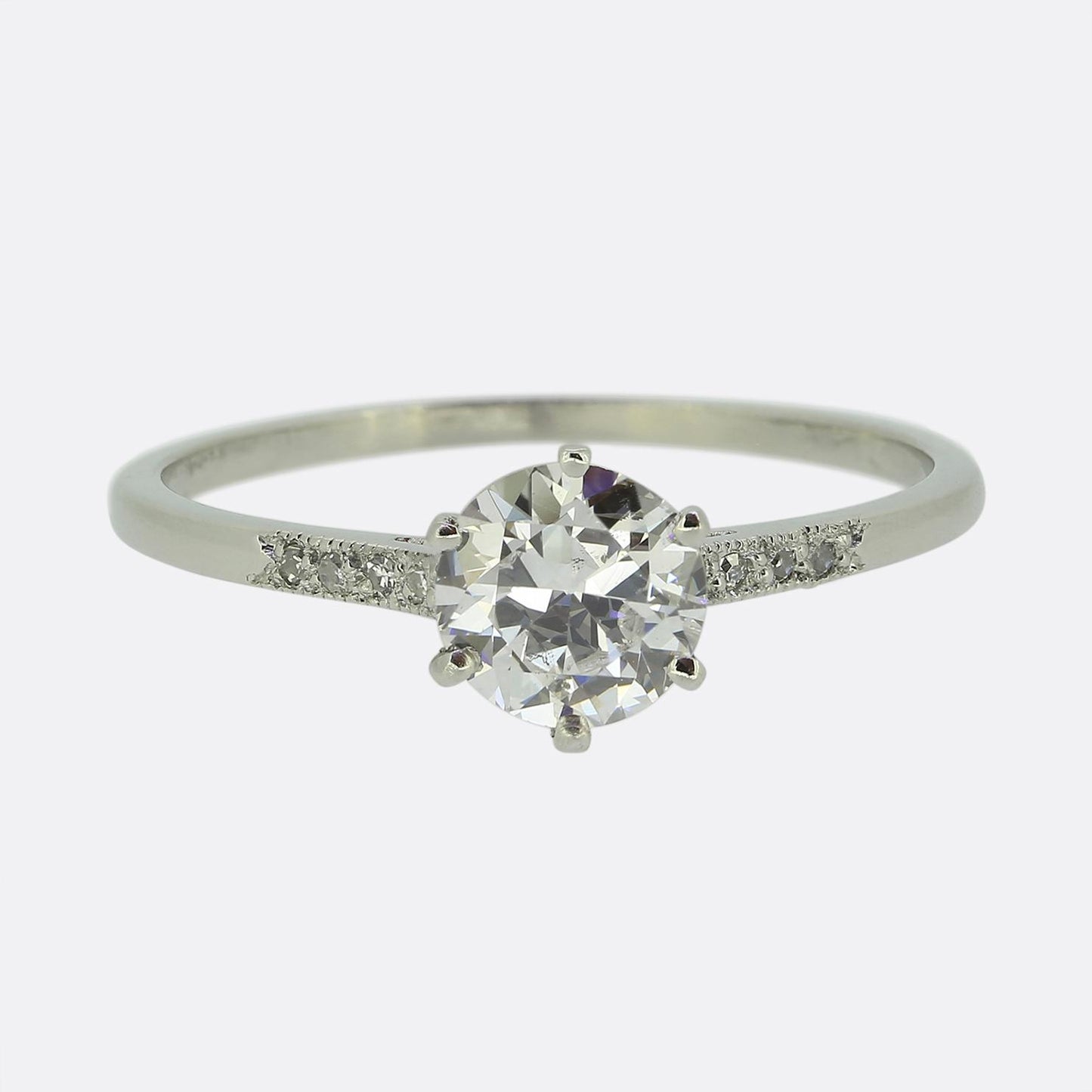 Art Deco 0.65 Carat Diamond Engagement Ring