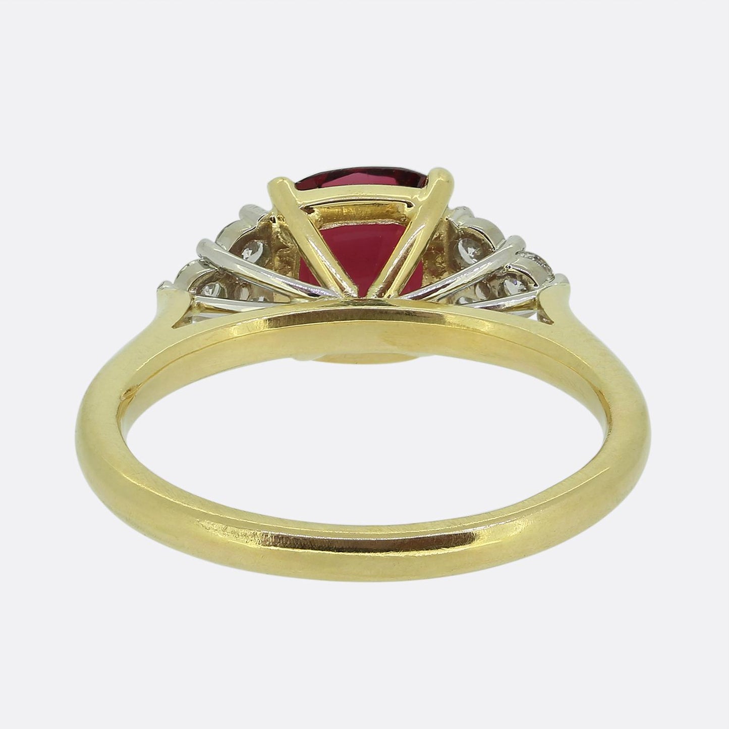Vintage Spinel and Diamond Ring