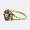 Antique Ruby and Diamond Cluster Ring