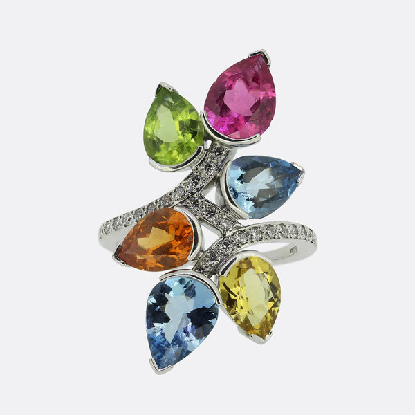 Boodles Gem-Set Castaway Ring
