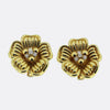 Vintage Diamond Floral Earrings