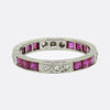 Antique Ruby and Diamond Eternity Ring Size N (54)