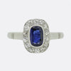 Vintage Sapphire and Diamond Cluster Ring