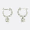 0.80 Carat Brilliant Cut Diamond Hoop and Drop Earrings