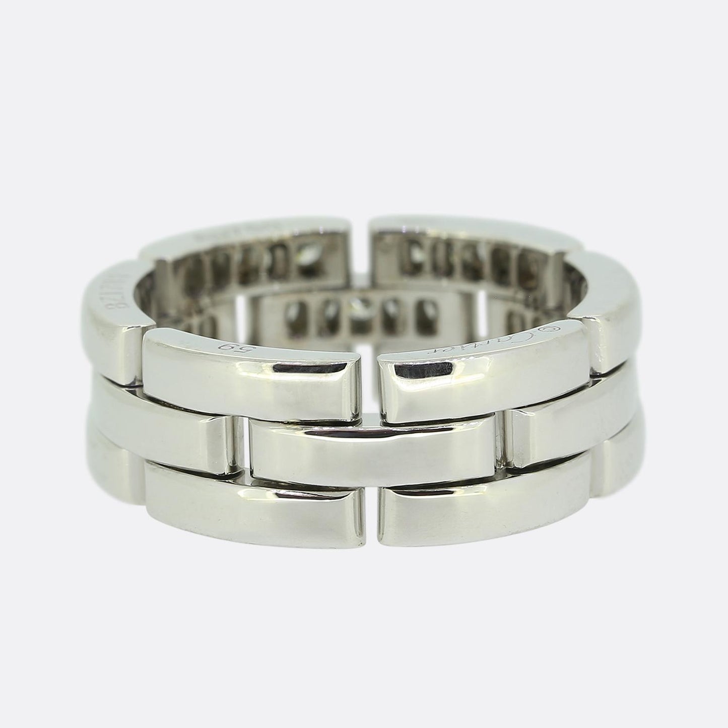 Cartier Diamond Tank Francaise Ring Size R (59)