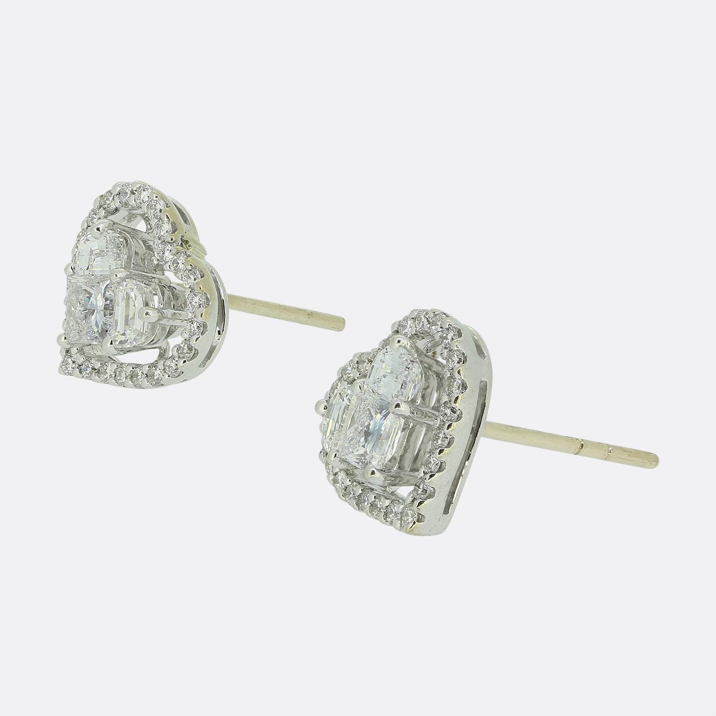 Multi Diamond Cluster Earrings