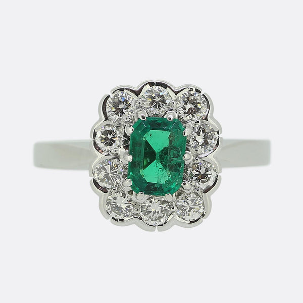 Vintage Emerald and Diamond Ring