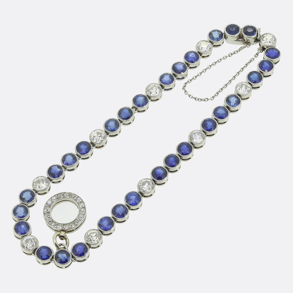 Art Deco Sapphire and Diamond Bracelet