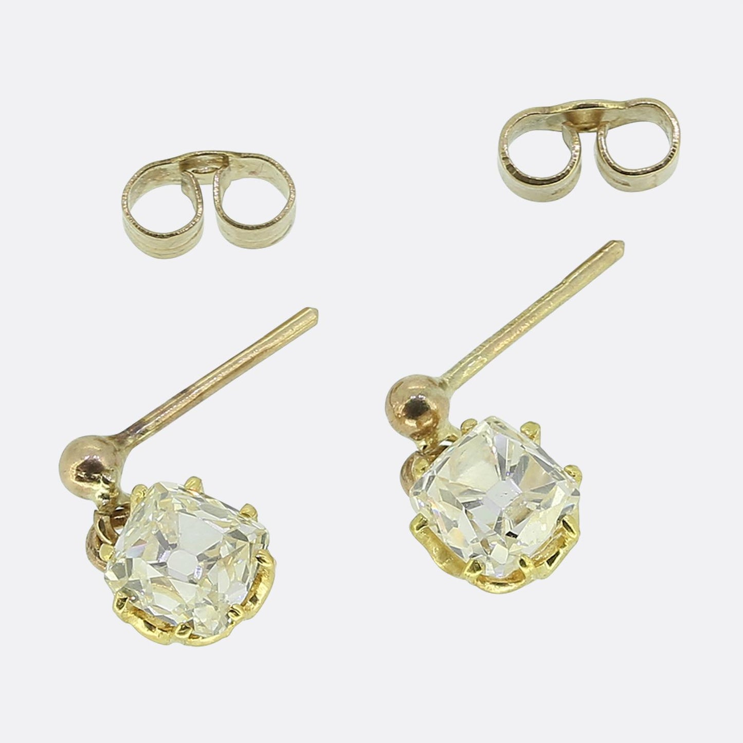 Edwardian Diamond Drop Earrings