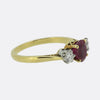 Vintage Ruby and Diamond Three-Stone Ring