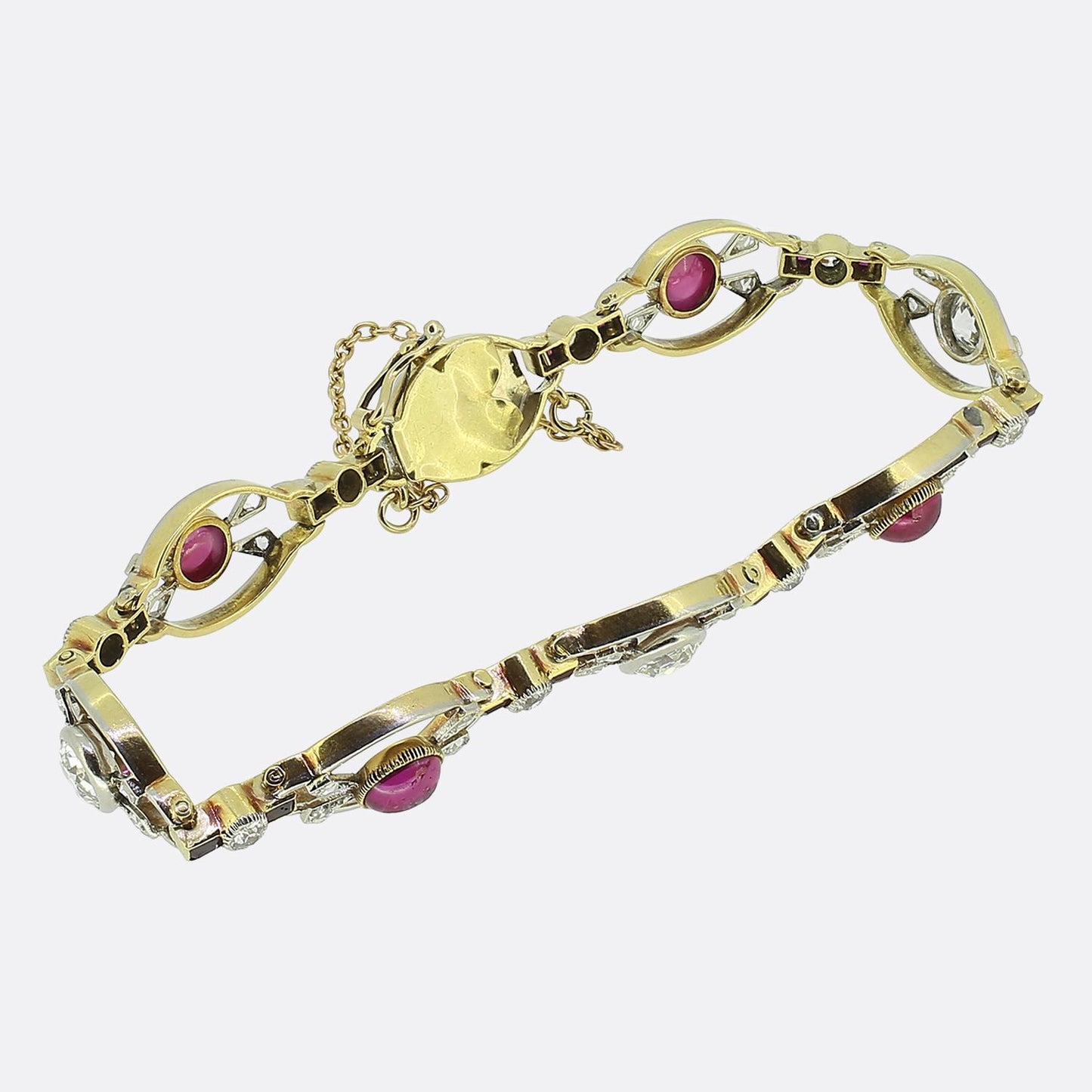 Edwardian Ruby and Diamond Bracelet