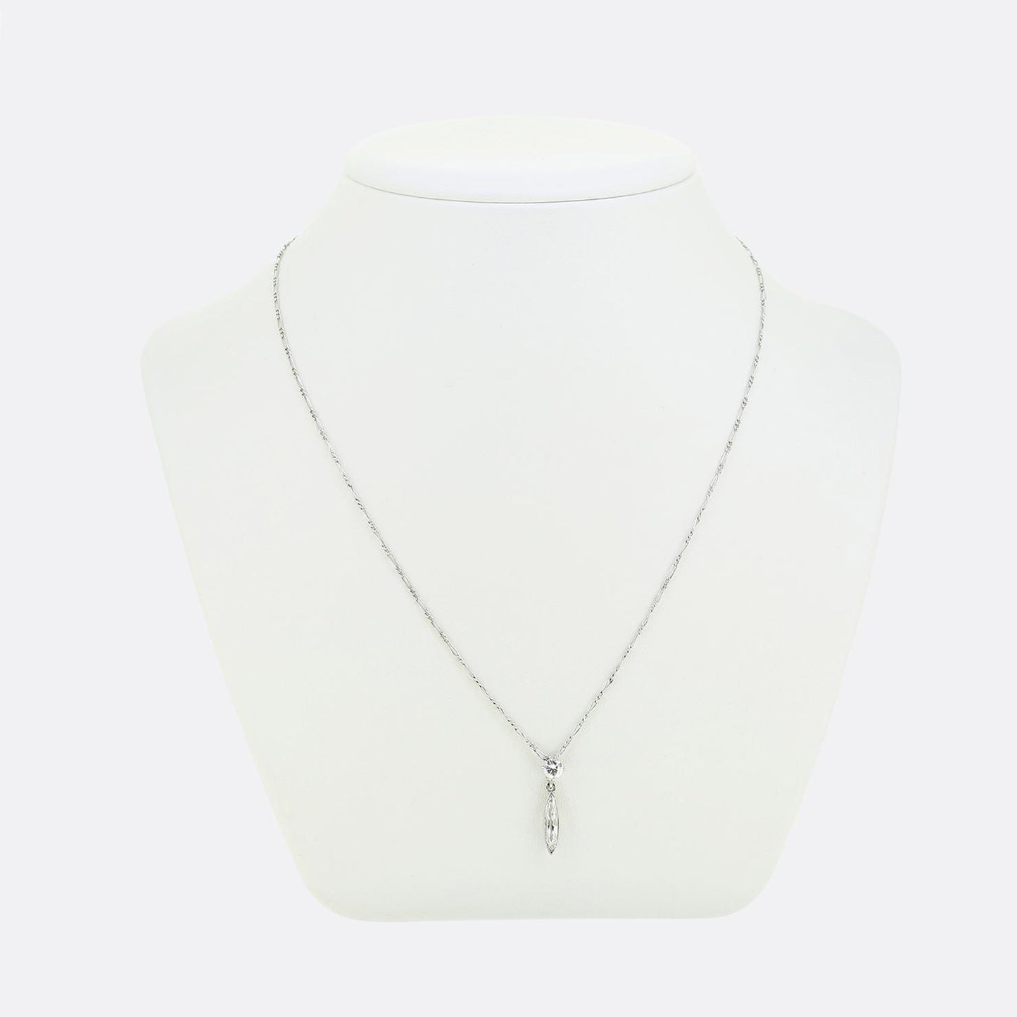 Art Deco Marquise Cut Diamond Necklace
