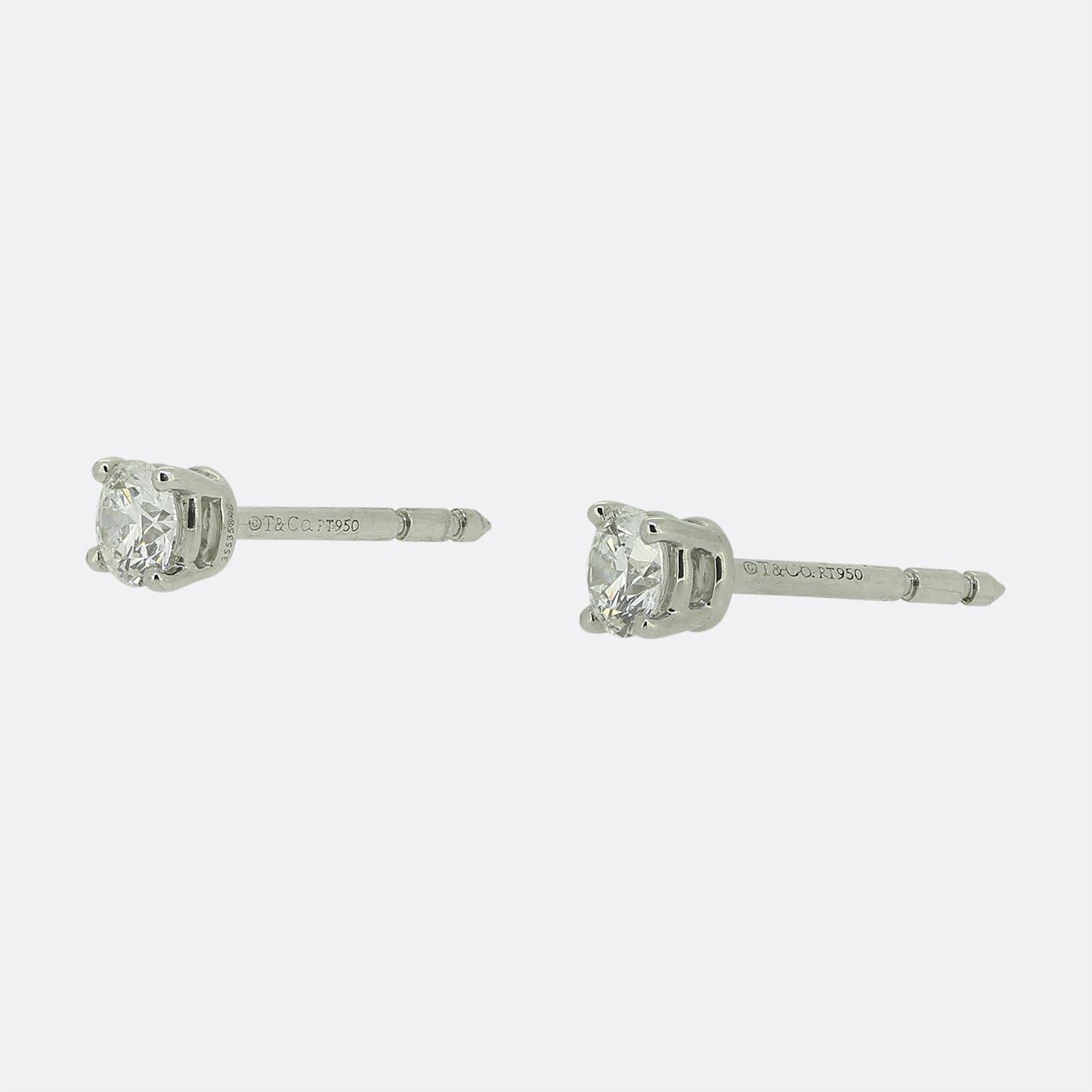 Tiffany & Co. 0.40 Carat Diamond Stud Earrings