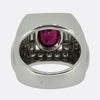 Vintage French Ruby and Diamond Tank Ring