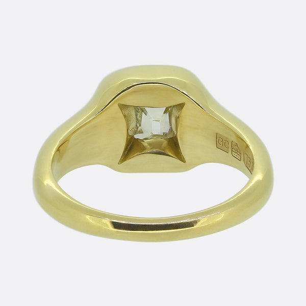 1.60 Carat Peruzzi Cut Diamond Single Stone Ring