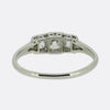 Art Deco 0.60 Carat Cushion-Cut Diamond Three-Stone Ring