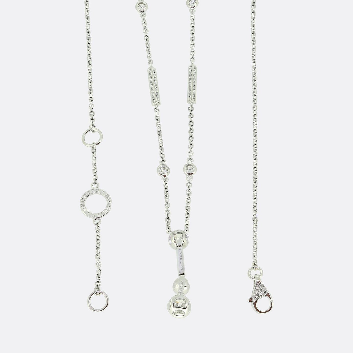 Boodles Diamond Waterfall Pendant Necklace