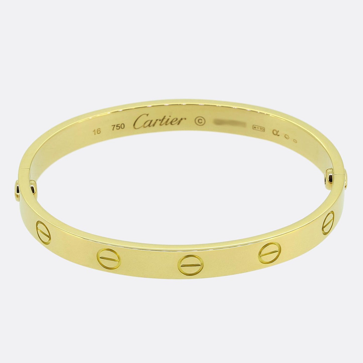 Cartier Classic Model Love Bangle Size 16