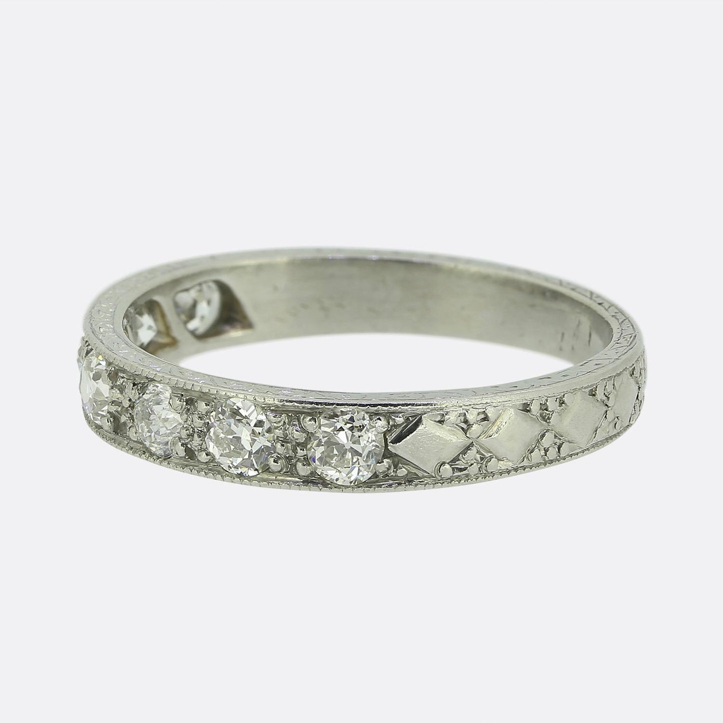 Art Deco 0.84 Carat Diamond Half-Eternity Ring Size P (56.5)