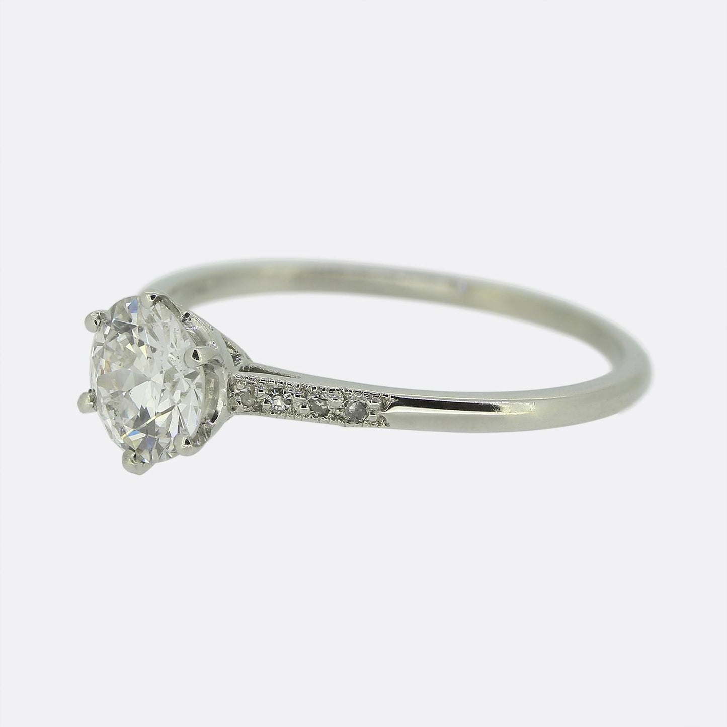 Art Deco 0.65 Carat Diamond Engagement Ring