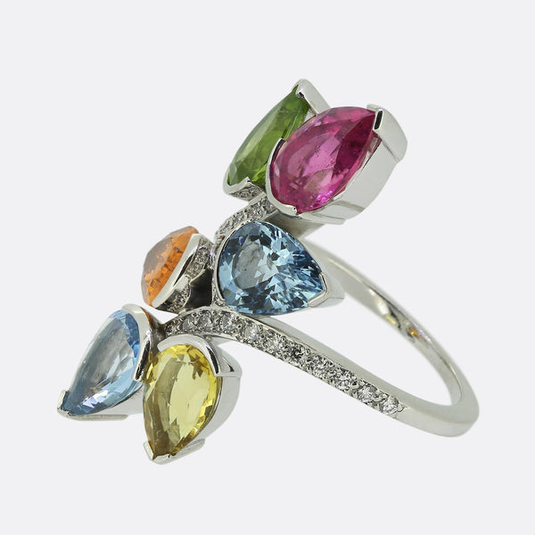 Boodles Gem-Set Castaway Ring