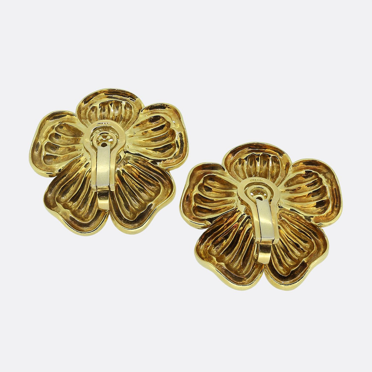 Vintage Diamond Floral Earrings