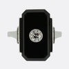 Art Deco Onyx and Diamond Ring
